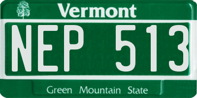 VT license plate NEP513