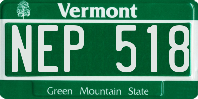 VT license plate NEP518