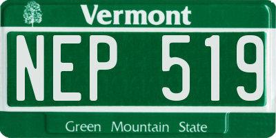 VT license plate NEP519