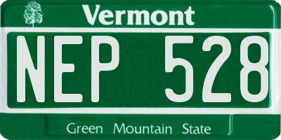 VT license plate NEP528
