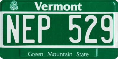 VT license plate NEP529