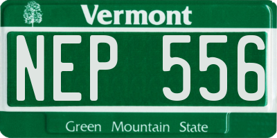 VT license plate NEP556