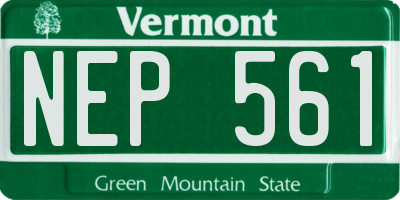VT license plate NEP561