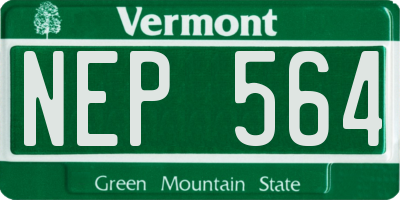 VT license plate NEP564