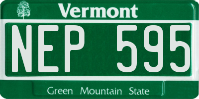 VT license plate NEP595