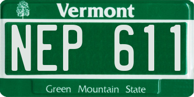 VT license plate NEP611