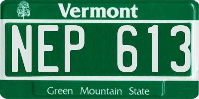 VT license plate NEP613