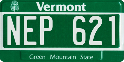 VT license plate NEP621