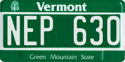 VT license plate NEP630