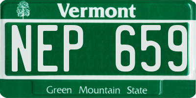 VT license plate NEP659