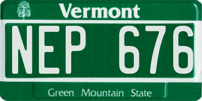 VT license plate NEP676