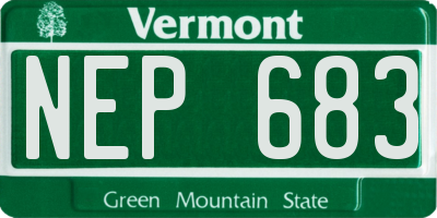 VT license plate NEP683