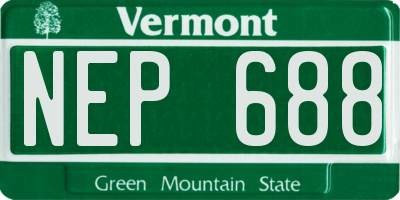 VT license plate NEP688