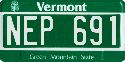 VT license plate NEP691