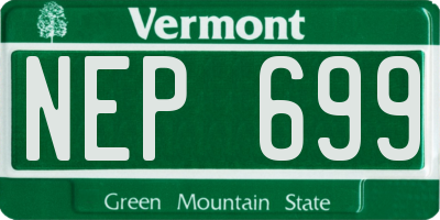 VT license plate NEP699