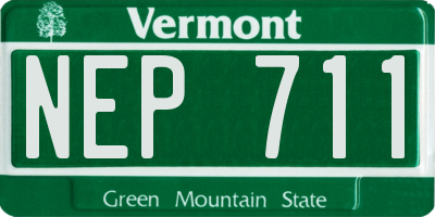 VT license plate NEP711