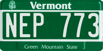 VT license plate NEP773