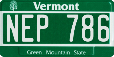VT license plate NEP786