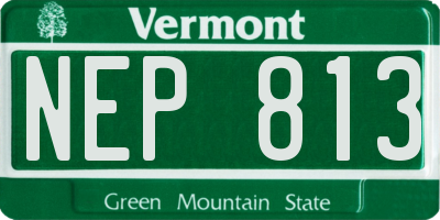 VT license plate NEP813