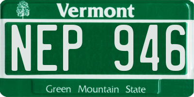 VT license plate NEP946