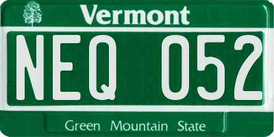 VT license plate NEQ052
