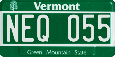 VT license plate NEQ055