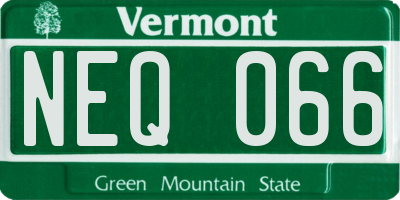 VT license plate NEQ066