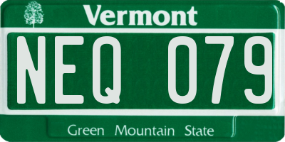 VT license plate NEQ079