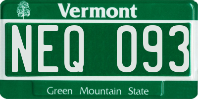 VT license plate NEQ093