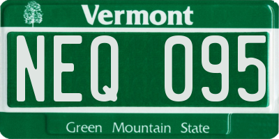 VT license plate NEQ095