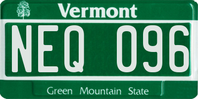 VT license plate NEQ096