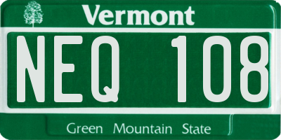 VT license plate NEQ108