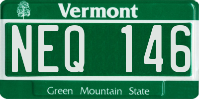 VT license plate NEQ146