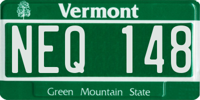 VT license plate NEQ148