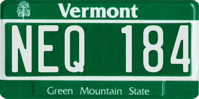 VT license plate NEQ184