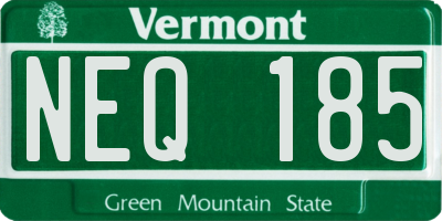 VT license plate NEQ185