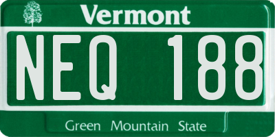 VT license plate NEQ188