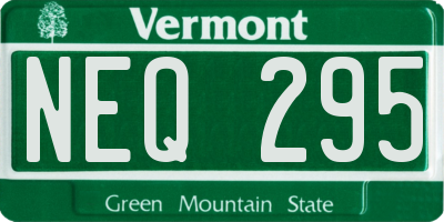 VT license plate NEQ295