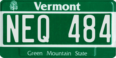 VT license plate NEQ484