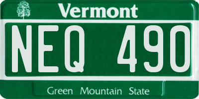 VT license plate NEQ490