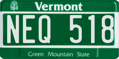 VT license plate NEQ518