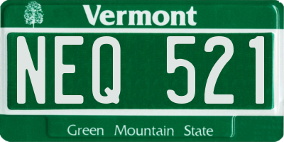 VT license plate NEQ521
