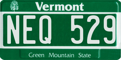 VT license plate NEQ529
