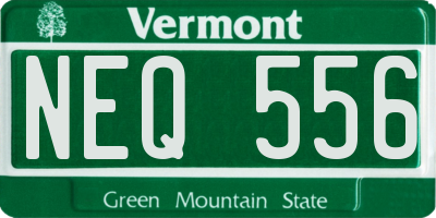 VT license plate NEQ556