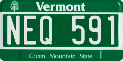 VT license plate NEQ591