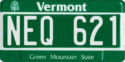 VT license plate NEQ621