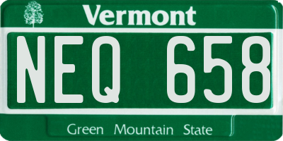 VT license plate NEQ658