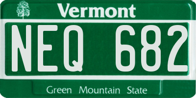 VT license plate NEQ682