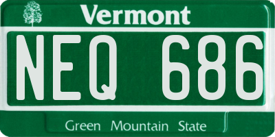 VT license plate NEQ686