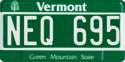 VT license plate NEQ695
